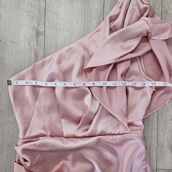 Cupshe NWT, One Shoulder Dress, Blush Pink, Size Small - Picture 13 of 16
